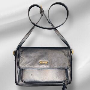Elegant Black Leather‎ Shoulder Bag